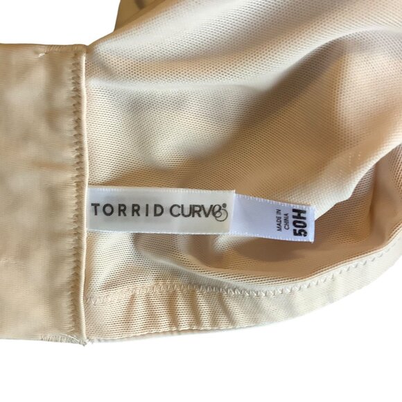 Torrid Back Smoothing T-Shirt Bra Size 50H Beige NEW NWT Adjustable Smooth - Picture 6 of 8